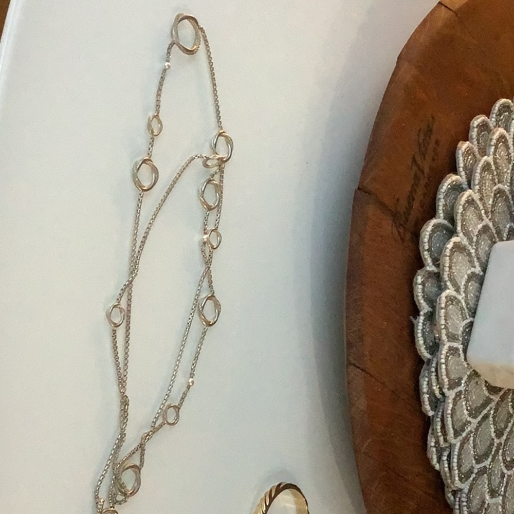 Authentic David Yurman Elegant Silver Chain Necklace 22 inch drop